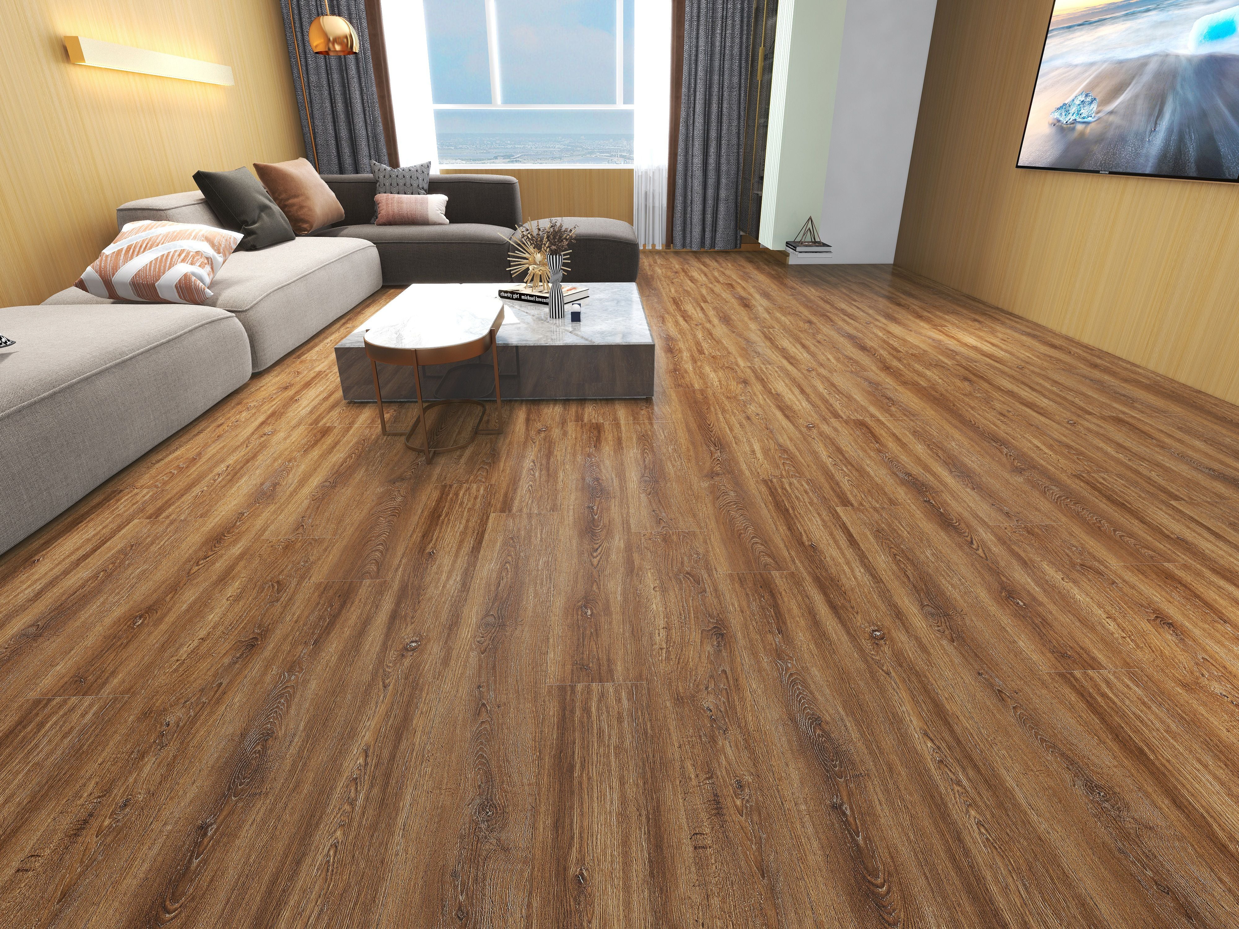 Eco-Friendly 3D Embossed Woodgrain Outdoor Waterproof Resistance WPC Decking